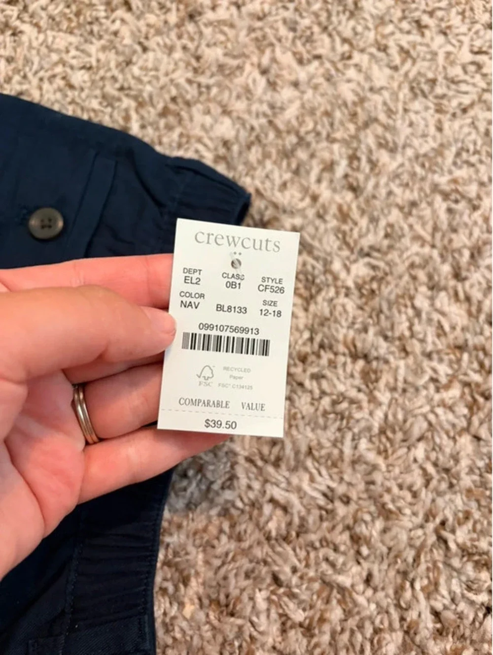 Crewcuts Navy Dress Pants 12-18 Months NWT Toddler Boys